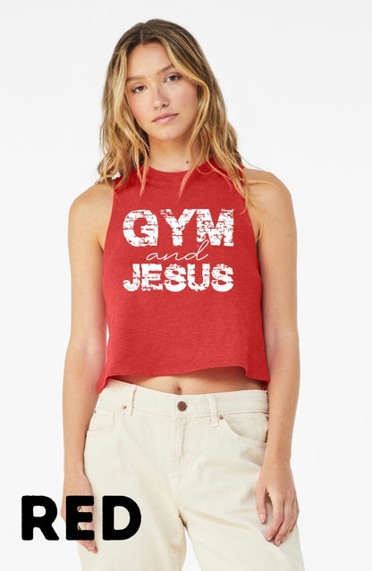 Gym and Jesus - Cropped Tank