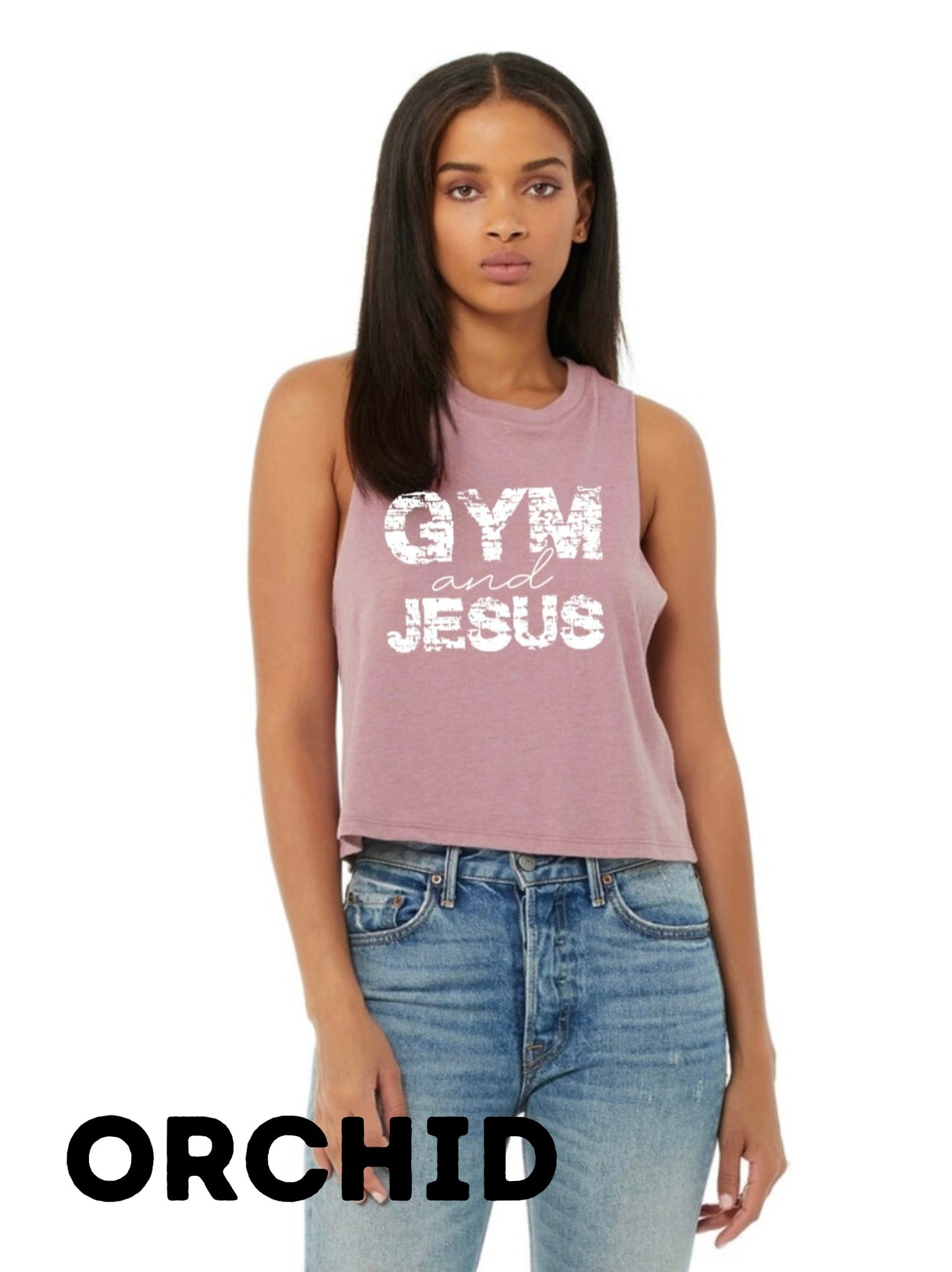 Gym and Jesus - Cropped Tank