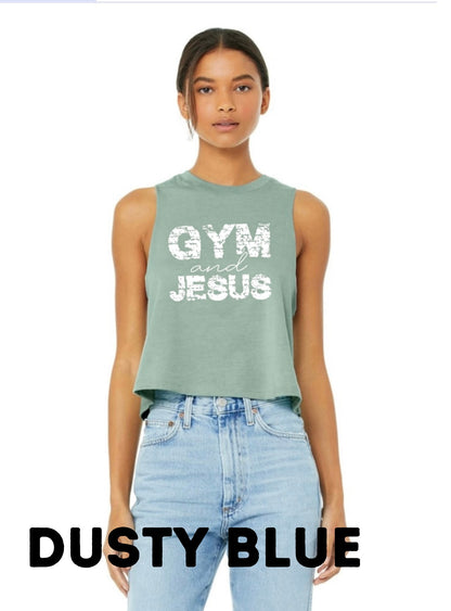 Gym and Jesus - Cropped Tank