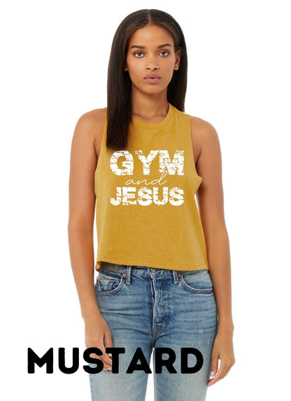 Gym and Jesus - Cropped Tank