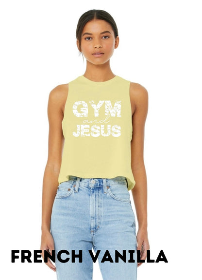 Gym and Jesus - Cropped Tank