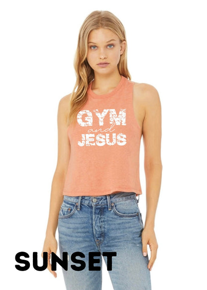 Gym and Jesus - Cropped Tank