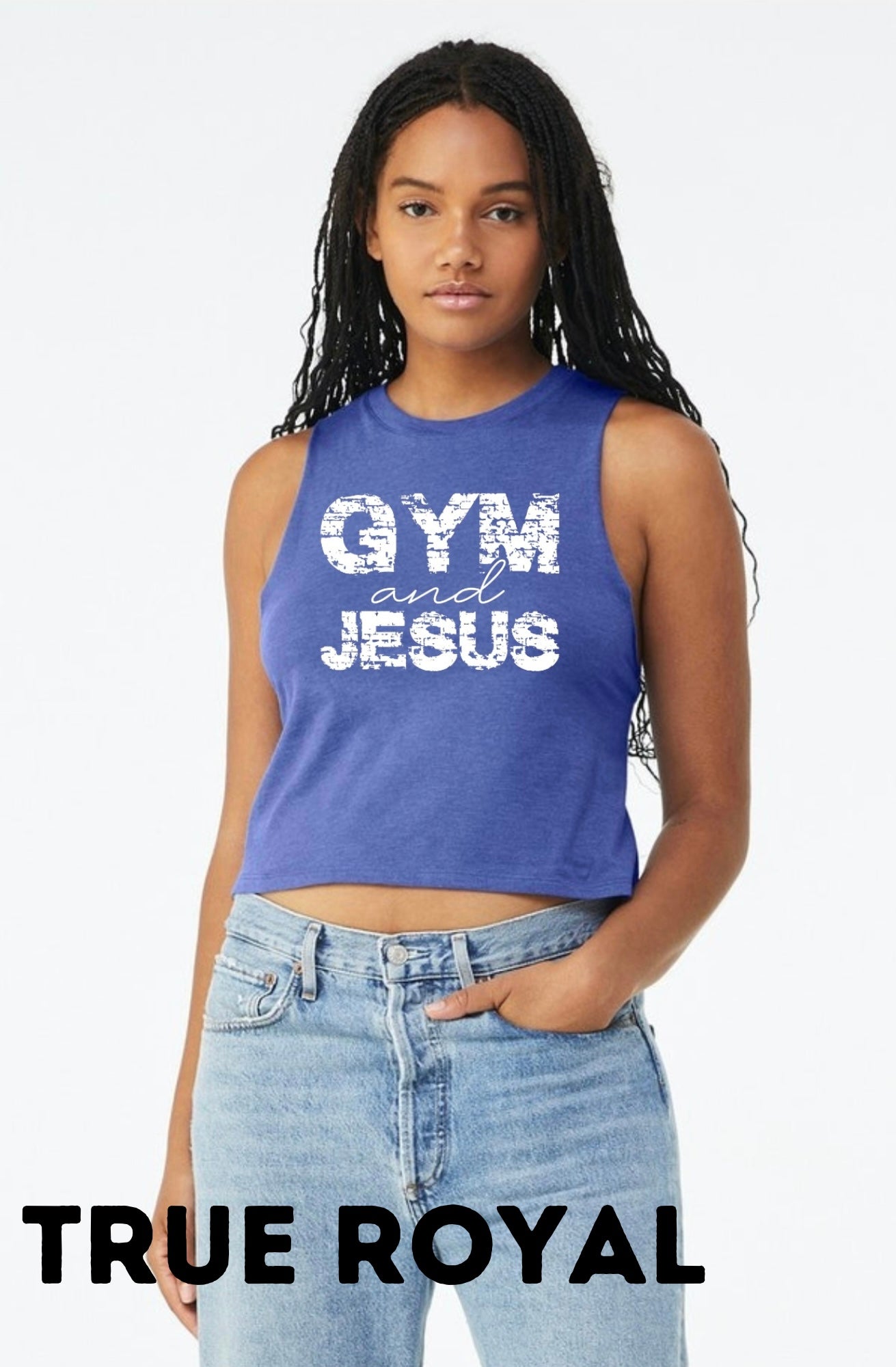 Gym and Jesus - Cropped Tank