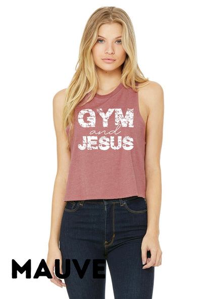 Gym and Jesus - Cropped Tank