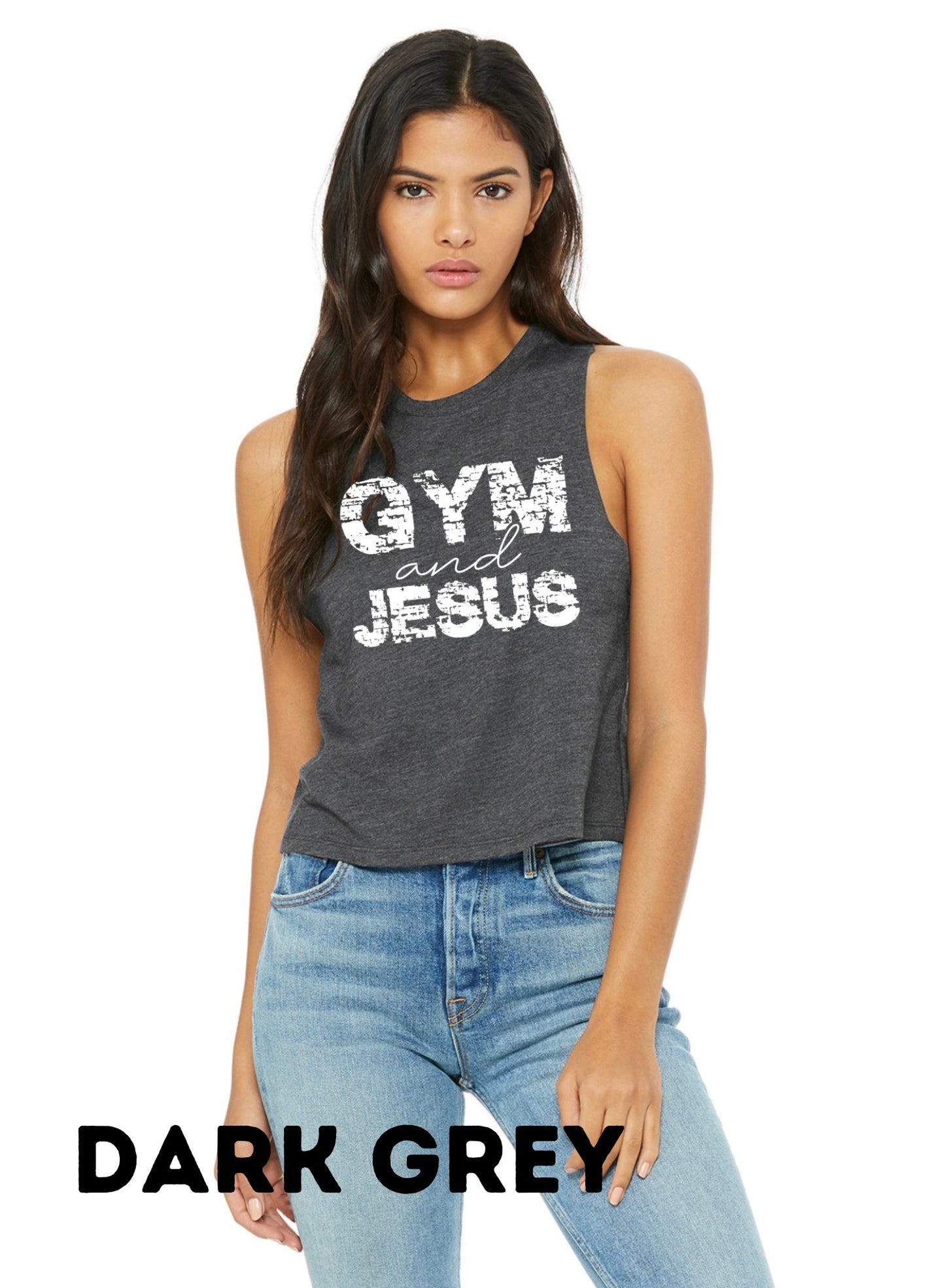 Gym and Jesus - Cropped Tank