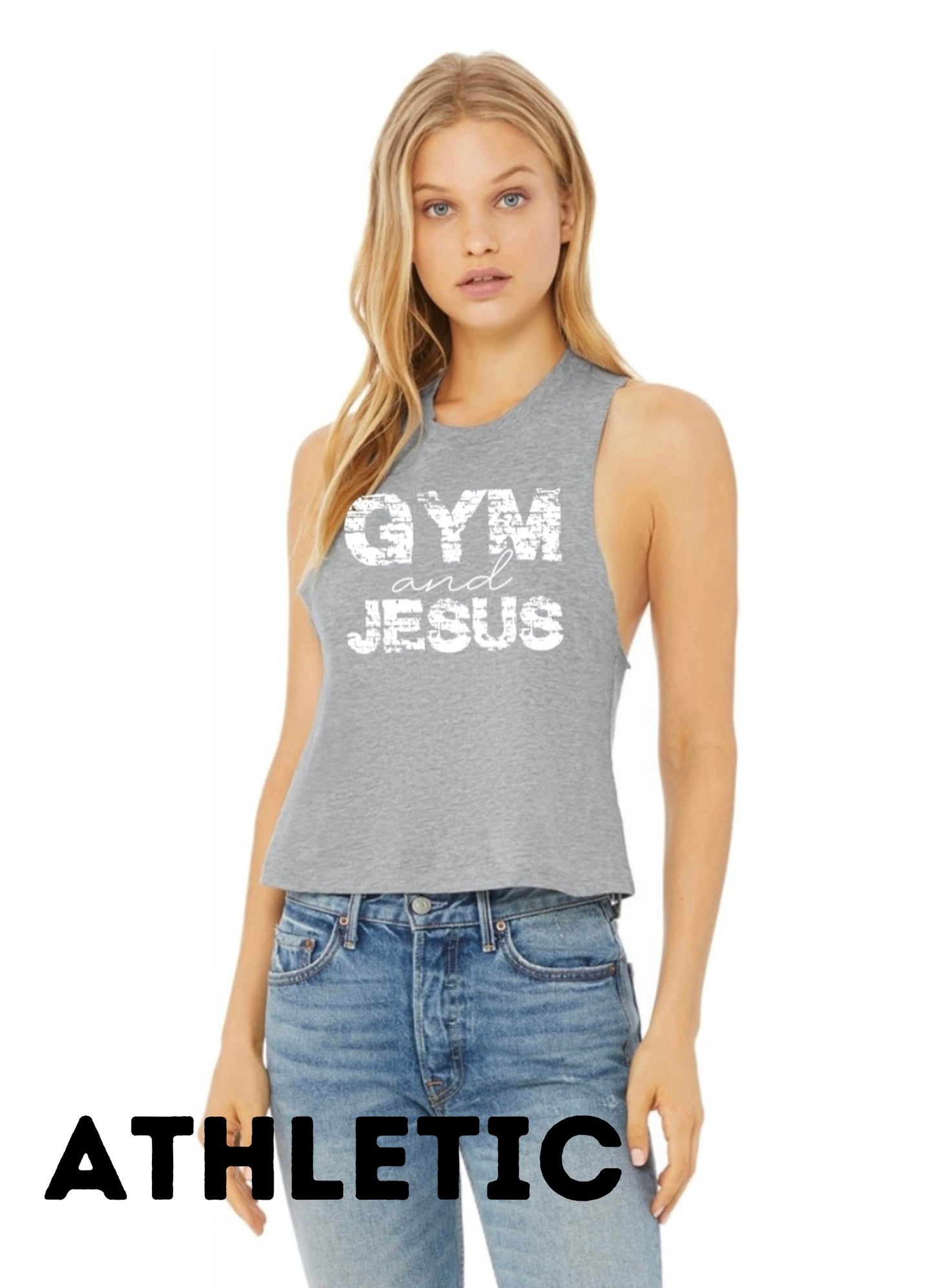 Gym and Jesus - Cropped Tank