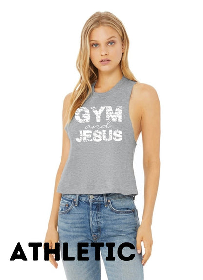 Gym and Jesus - Cropped Tank