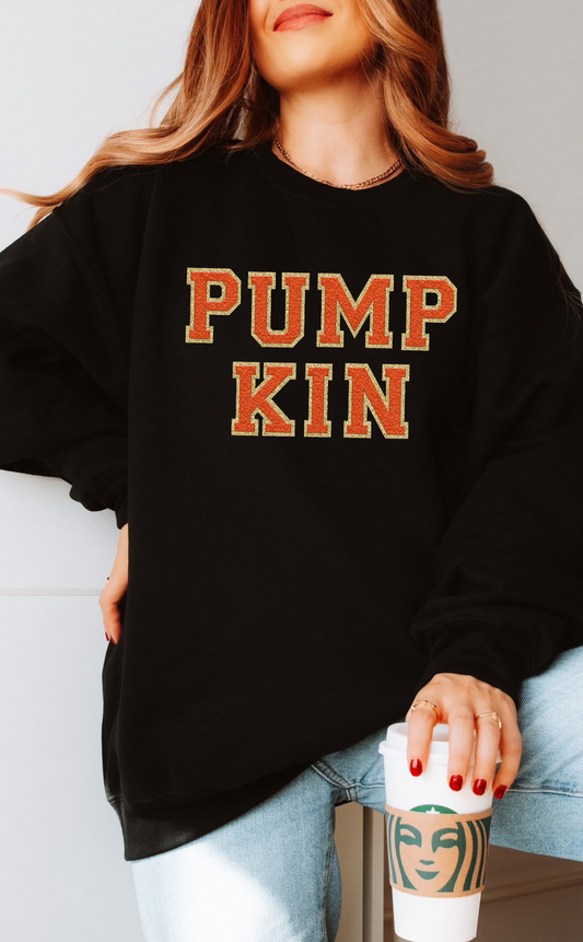 Pumpkin Faux Chenille Letters - Printed