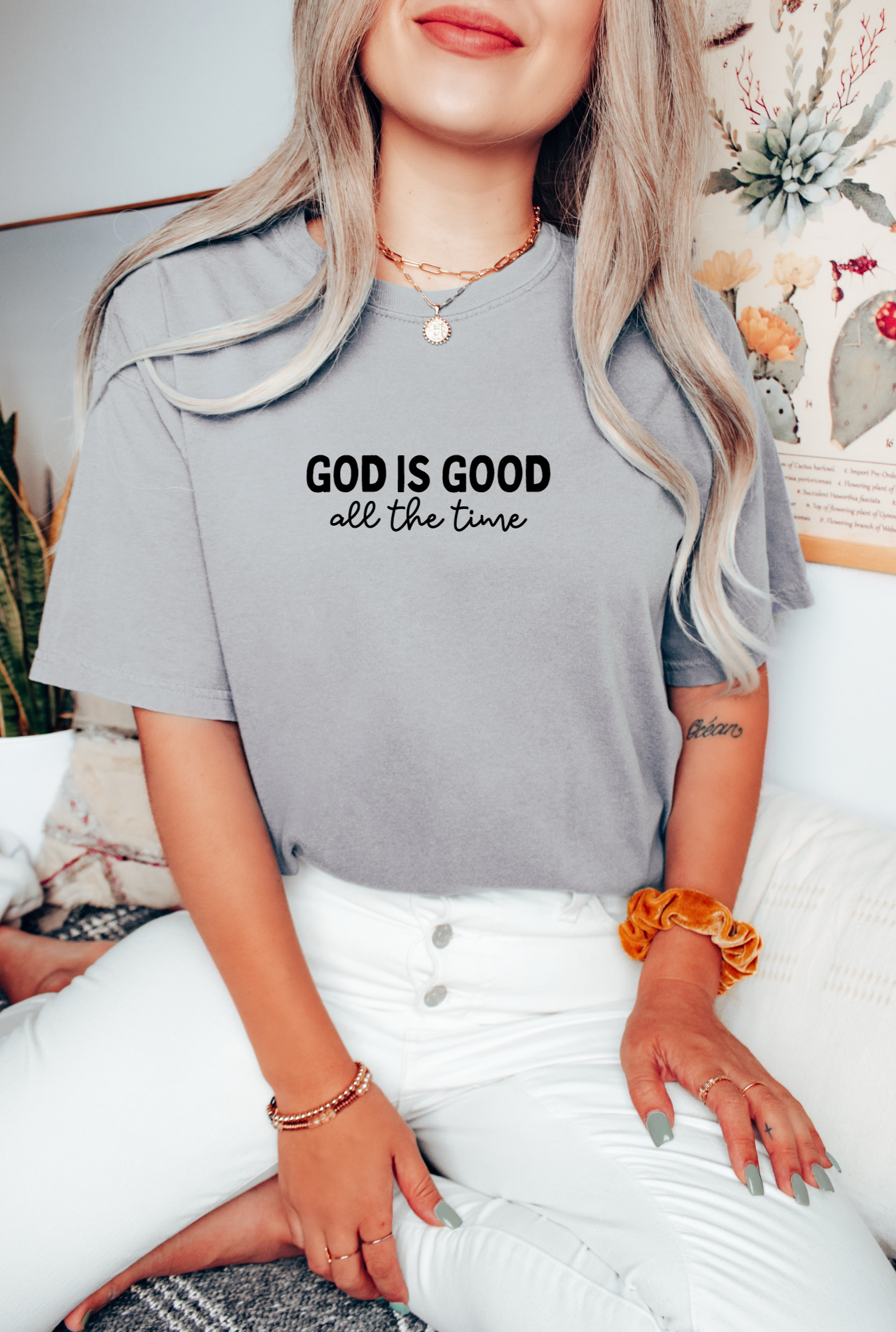 GOD IS GOOD, all the time - Comfort Colors Tee